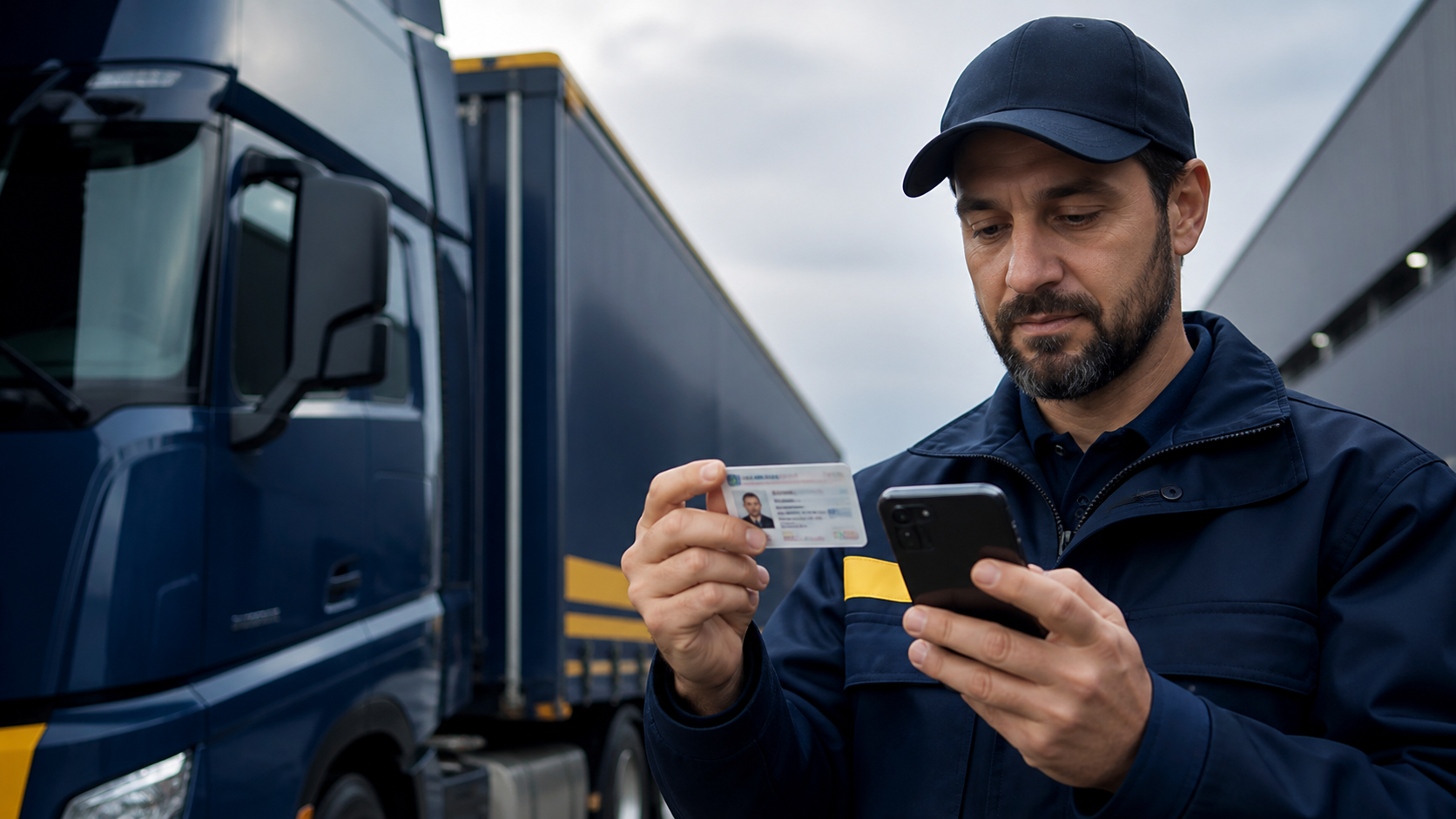 GPS para vehículos de carga: camiones de carga en ruta con señales GPS y datos de telemetría
