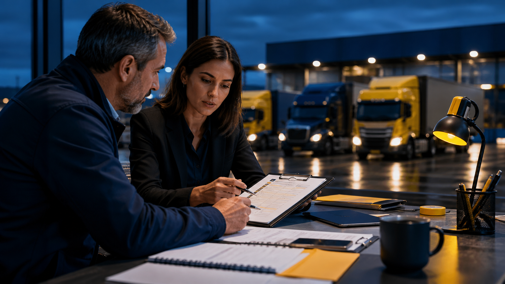 sello electrónico para transporte: puerta de contenedor con candado inteligente luminoso en operación logística