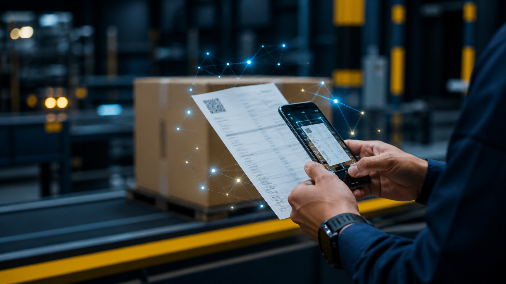 checklist digital para vehículos: conductor realizando inspección digital de vehículo con tablet y lista de seguridad